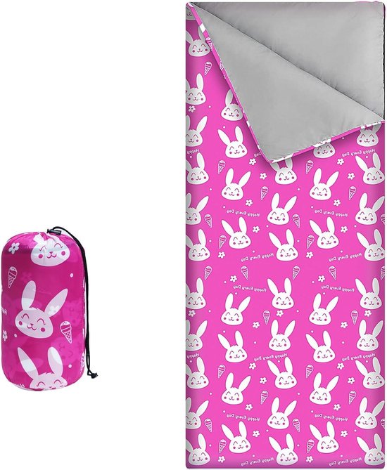 Kinderslaapzak voor wandelingen - Waterdichte slaapzak met compressiezak voor jongens en meisjes van Quechua