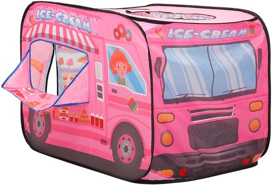 Kinderspeeltent 70x112x70 cm roze van Merkloos
