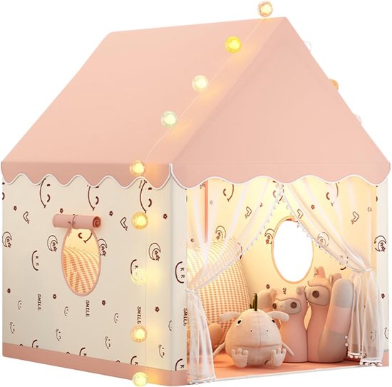 Kindertent Speeltent met Speelmat - Kasteel Speelhuis voor Binnen en Buiten - Speeltent voor Jongens en Meisjes van Merkloos