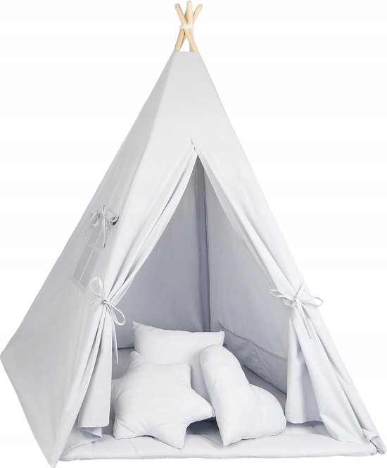 Kindertipi tent met speelkleed en kussens - Speeltent voor binnen en buiten van Kinder