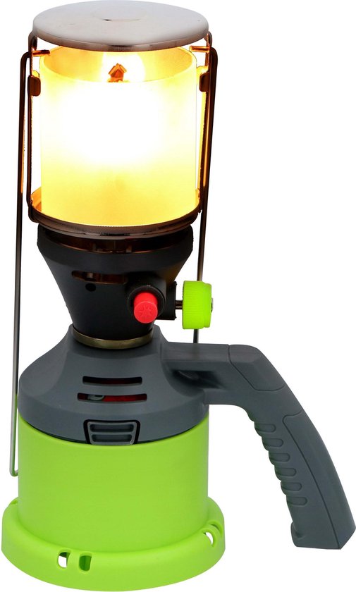 Kinzo Gaslamp - Incl. 3 Gaskousjes - voor Camping en Outdoor - Handvat - Piezo Ontsteking van Kinzo