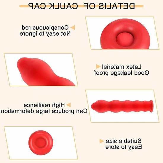 Kit Dopjes - Kit Bespaarder - Kit Vers Houden - Universele Pasvorm - 20 Stuks - Rood