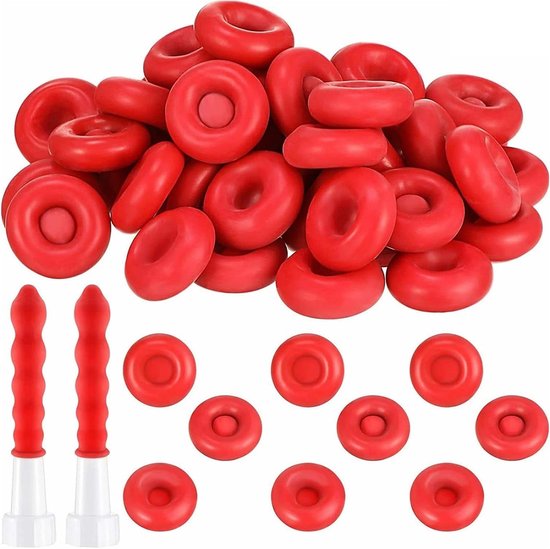 Kit Dopjes - Kit Bespaarder - Kit Vers Houden - Universele Pasvorm - 50 Stuks - Rood