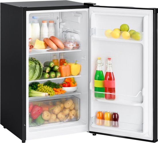 KitchenBrothers Koelkast - 88L - IJskast - Tafelmodel - Frigo - Vrijstaand - Zwart van KitchenBrothers