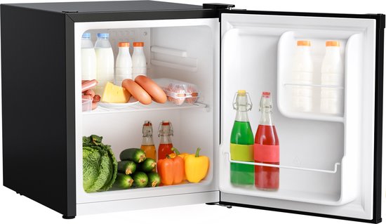KitchenBrothers Mini Koelkast - 40L - Kleine ijskast - Minibar - Vrijstaand - Frigo - Compact - Zwart van KitchenBrothers