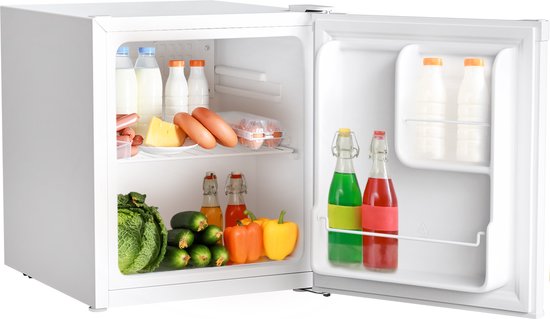 KitchenBrothers Mini Koelkast - 40L - Kleine ijskast - Vrijstaand - Minibar - Frigo - Compact - Wit van KitchenBrothers