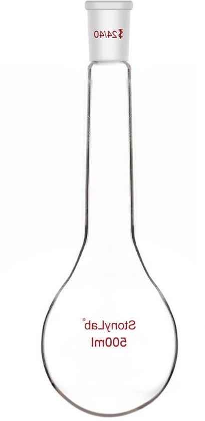 Kjeldahl Kolf - Lab Fles - Stikstof Bepaling - Zware Muur - 500 ml - Transparant