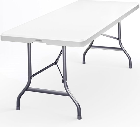 Klapbare Tuintafel 183x76cm - Weersbestendig en Draagbaar voor Tuin, Balkon en Camping van Merkloos