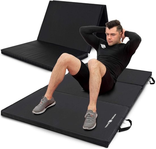Klapmat met klittenband - Trainingsmat Gymnastiekmat - Veilig Sporten - Waterdicht en antislip - 180 x 90 x 5 cm