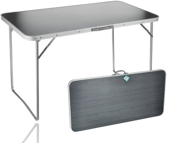 Klaptafel 120x60x70,5cm – Opvouwbare Campingtafel voor Buiten – Weerbestendige Inklapbare Tuintafel met Handvat – Vouwtafel voor 3-4 Personen van Uniprodo