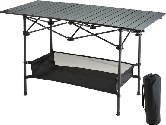 klaptafel campingtafel 1150 x 550 x 700 mm, opvouwbare tuintafel balkontafel multifunctionele tafel 100 kg belastbaar aluminium campingtafel klaptafel hittebestendig draagbaar van Merkloos