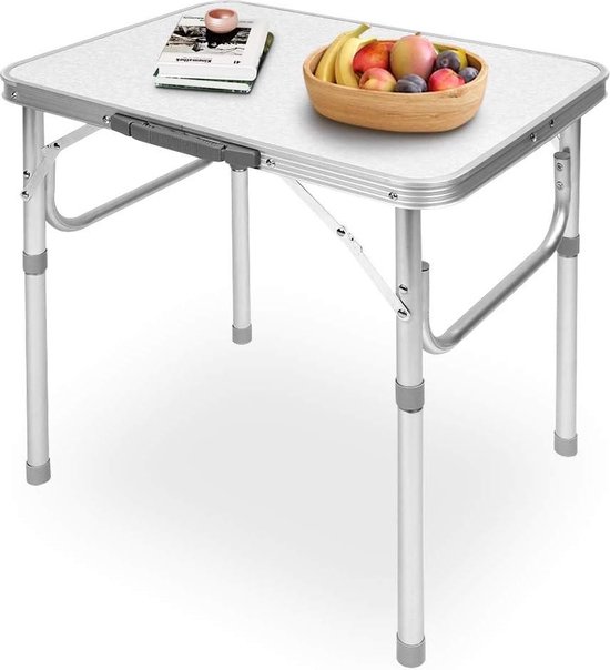 Klaptafel in hoogte verstelbaar - Opvouwbare tuintafel voor camping en outdoor activiteiten camping table