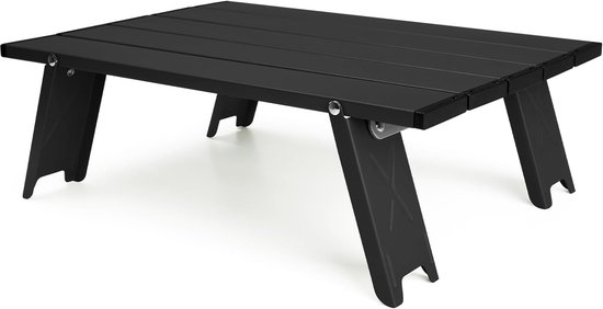 Klaptafel - Opvouwbare campingtafel - Campingtafel - Vouwtafel - Balkontafel - Tuintafel - Kampeer opvouwbare tafel - Picknicktafel - voor backpacken, wandelen, vissen, picknicken, tentkamperen en andere buitenactiviteiten - 40*29*13.5 cm - zwart