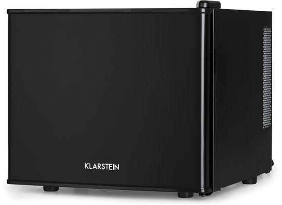 Klarstein Minibar Happy Hour 5-15°C Geruisloos: 23 dB : LED Verlichting - Zwart - 17L - voor Hotelkamer - Compact - Mini Fridge Kleine Koelkast Hotelkoelkast Drankkoeler Compact Koelkast
