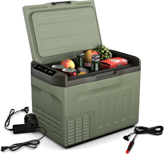 Klarstein PolarForce Compressor Koelbox - 30 Liter - Bereik: -20°C tot 20°C - Groen van Merkloos
