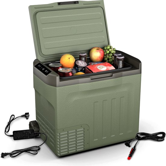 Klarstein PolarForce Compressor Koelbox - 40 Liter - Bereik: -20°C tot 20°C - Groen van Merkloos