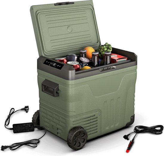 Klarstein PolarForce Compressor Koelbox - 50 Liter - Bereik: -20°C tot 20°C - Groen van Klarstein