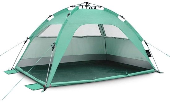 Klarven® Strandtent Baby Pop Up Groen - UV80 Bescherming, Quick-Up System Snel Opgezet - Strandtentje voor Kinderen - B 12 x D 12 x H 70 cm