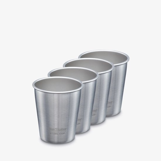 Klean Kanteen Pint 296ml - 4 Pack Brushed Stainless