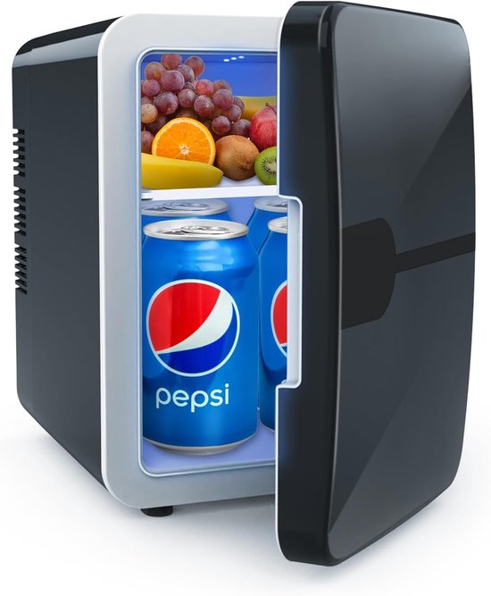 Kleine Draagbare Koelkast 4 Liter - 2-in-1 Koel- en Verwarmingsfunctie - Perfect voor Auto, Kantoor, en Slaapkamer van Merkloos