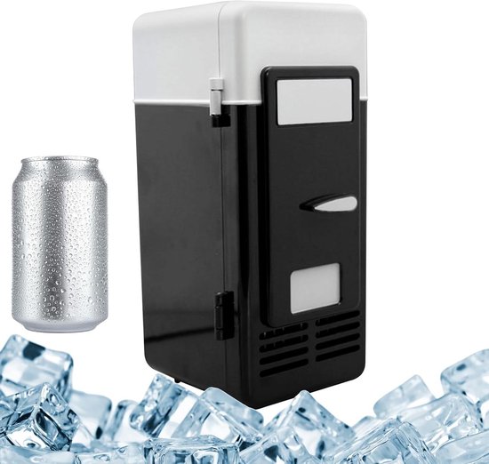 Kleine koelkast - USB koeler - Persoonlijke opslag - Stille werking <30dB - Compact formaat - Zwart