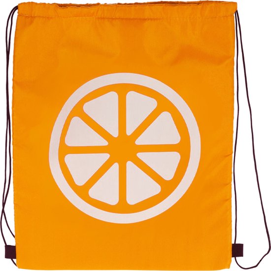 Kleine koeltas rugzak/rugtas oranje 43 x 34 x 10 cm - Koeltassen met rijgkoord van Klein