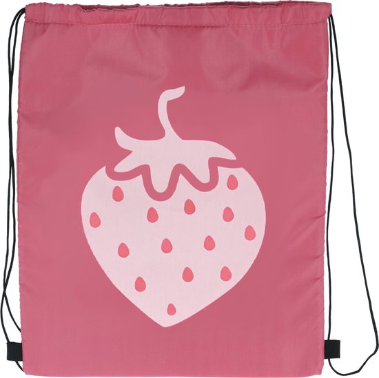 Kleine koeltas rugzak/rugtas roze 43 x 34 x 10 cm - Koeltassen met rijgkoord van Klein