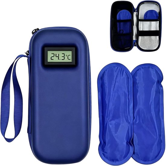 Kleine Koeltas - Thermobox met display - Temperatuur Gevoelig Vervoer - Geïntegreerd Temperatuurdisplay - 22 x 10 x 6 cm
