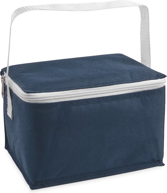 Kleine koeltas voor lunch blauw 20 x 14 x 12 cm 3.5 liter - Koeltassen van Klein