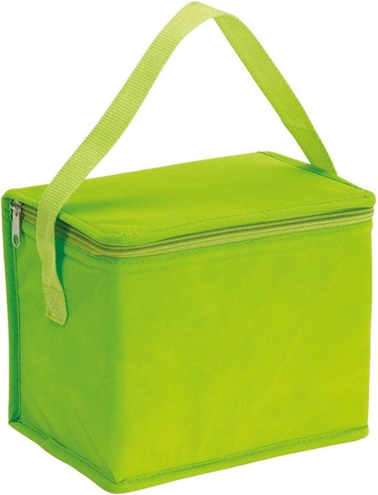 Kleine koeltas voor lunch - groen - 20 x 13 x 17 cm - 4.5 liter - Koeltassen - medicijnen/sixpack van Klein