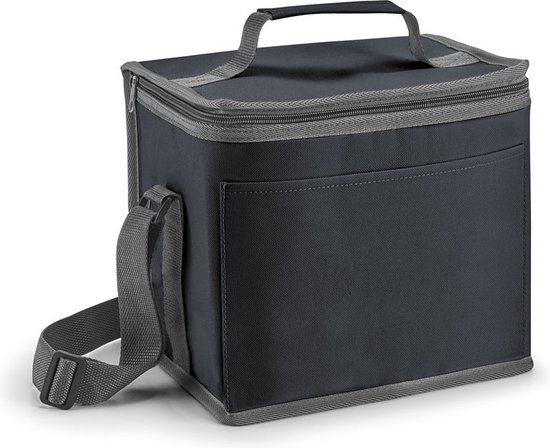 Kleine koeltas voor lunch of blikjes zwart 24 x 22 x 17 cm 9 liter - Koeltassen van Klein