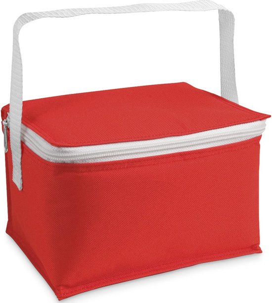 Kleine koeltas voor lunch rood 20 x 14 x 12 cm 3.5 liter - Koeltassen van Klein