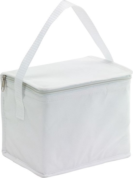 Kleine koeltas voor lunch - wit - 20 x 13 x 17 cm - 4.5 liter - Koeltassen - medicijnen/sixpack van Klein
