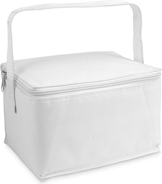 Kleine koeltas voor lunch wit 20 x 14 x 12 cm 3.5 liter - Koeltassen van Klein