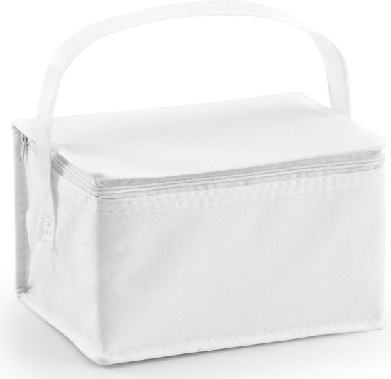Kleine koeltas voor lunch wit 20 x 14 x 13 cm 3.5 liter - Koeltassen van Klein