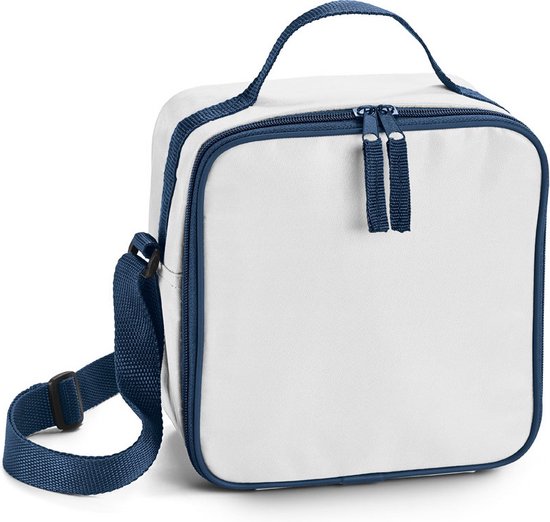 Kleine koeltas voor lunch - wit - 20 x 20 x 11 cm - 4.5 liter - Koeltassen van Merkloos