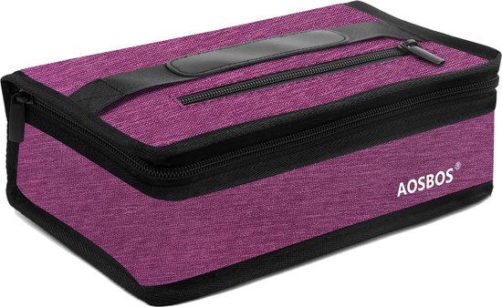 Kleine koeltas voor onderweg, mini-lunchtas, heren, koelbox, tas, opvouwbare lunchtas, isolatietas met ritssluiting, thermotas voor werk, school, auto, reizen, waterdicht, 3,5 l, paars van Klein