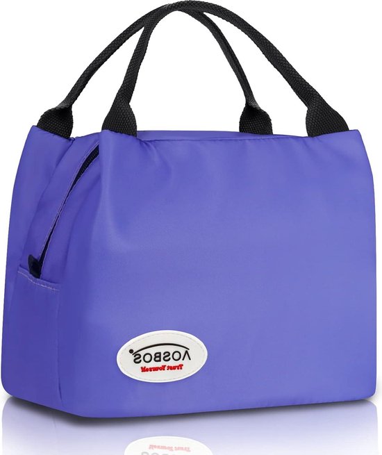Kleine koeltas voor onderweg - mini-lunchtas voor dames - isolatietas fiets - ontbijttas opvouwbaar waterdicht - 85 l paars van Klein