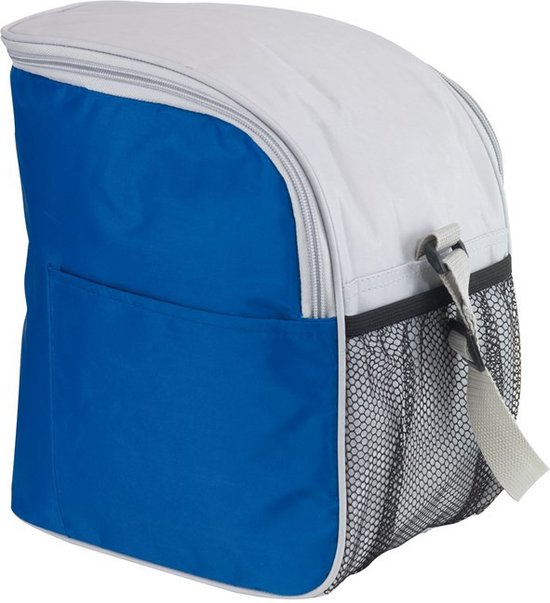 Kleine koeltas/Lunch tas model Glaciaal - 23 x 16 x 26 cm - 1 vaks - blauw/grijs - 9 Liter van Klein