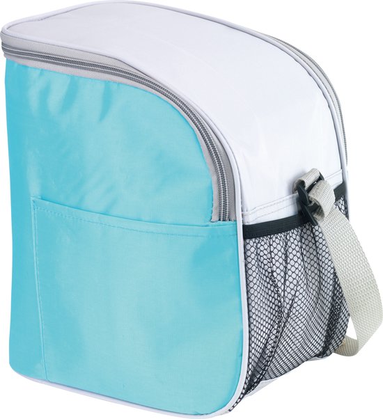 Kleine koeltas/Lunch tas model Glaciaal - 23 x 16 x 26 cm - 1 vaks - ijsblauw/grijs - 9 Liter van Klein