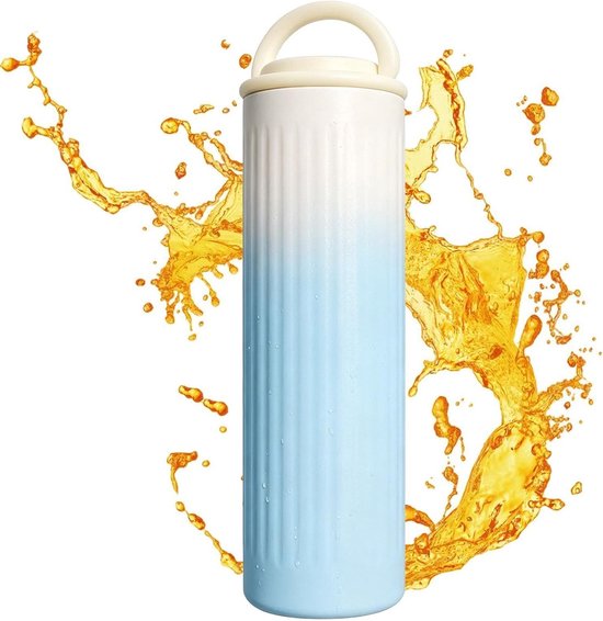 Kleine koelverpakkingen - Draagbare ijszakken - Flessen koelen - Altijd lekvrij - 17 cm - Blauw