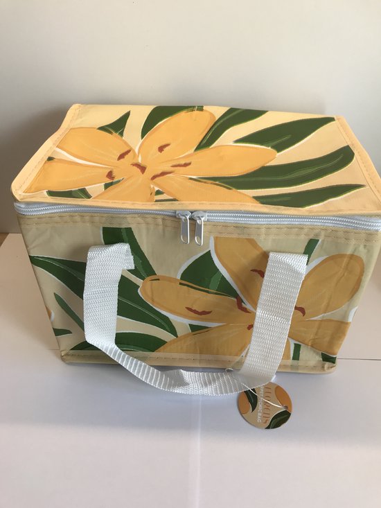 Kleine lunch/sixpack koeltas - Boterbloem print - 20 x 30 cm - 12 L van Klein