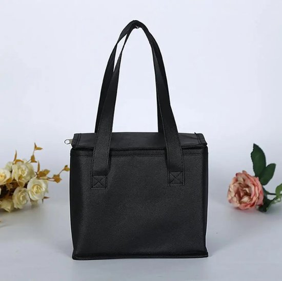 Kleine mini koeltassen Zwart voor 6 blikjes - Koeltasjes voor blikken/blikjes van Klein