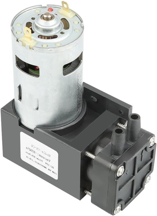 Kleine Olievrije DC Luchtvacuum Pomp 12V 42W, 85 kPa, 40 L/min, Ideaal voor Hobby en Klussen