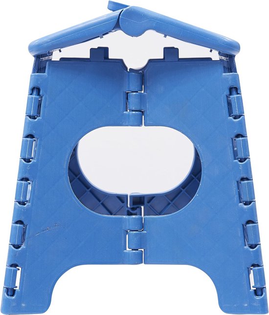 Kleine opvouwbare kruk | Opvouwbare kruk voor kinderen en volwassenen | Draagbare en opvouwbare vouwkruk | 150kg draagvermogen | Kruk voor keuken, badkamer, camping, tuin | 27 cm hoog | Blauw van Klein