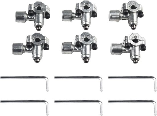 Klep Lijn Tap Kits - Piercing Kraan Klep - Koelsystemen Repareren - Lek-Seal Ontwerp - 6 Stuks - Zilver