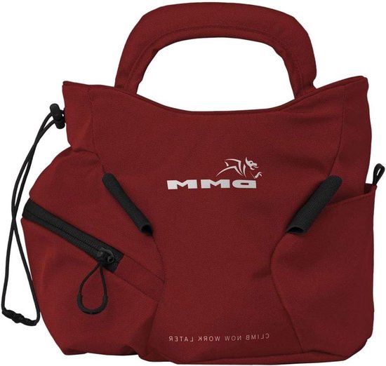 Klimkrijt Tas - Pofzak Boulderen - Klimmen Boulderen - Veilig Sluitsysteem - One Size - Rood