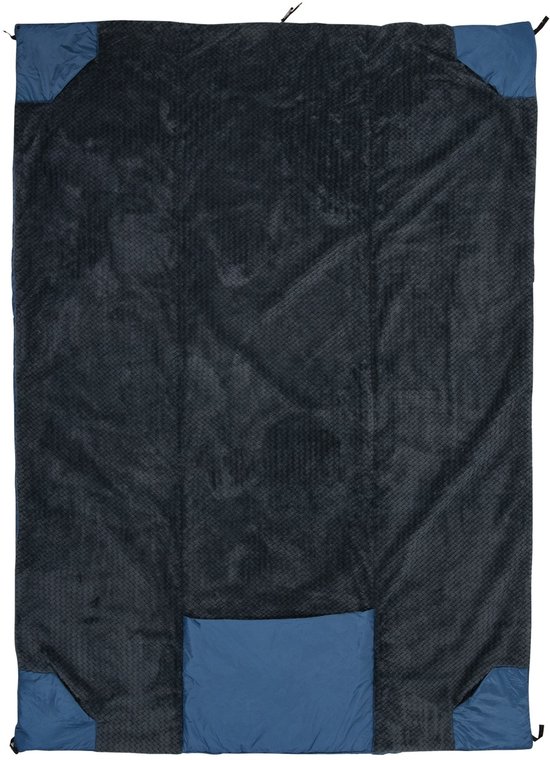 Klymit Deken Versa Luxe Blanket 203 X 147 Cm Antraciet/blauw van Merkloos