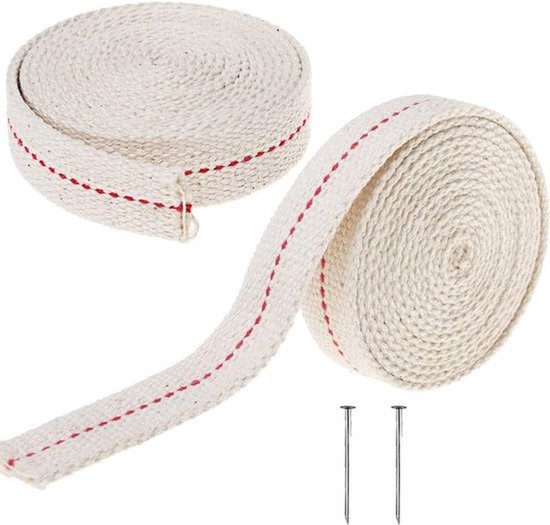 Knaak Olielamp Lont - Plat - 20 mm - Katoen - 1 stuk - Rol van 1 meter van Knaak