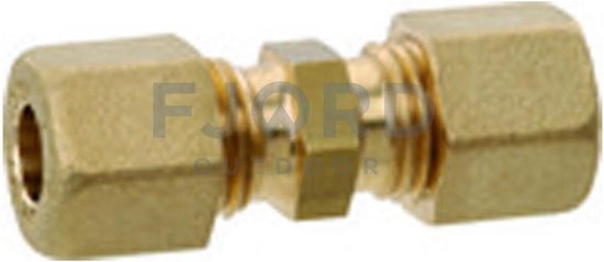 Knelkoppeling 8x8mm messing van Plieger